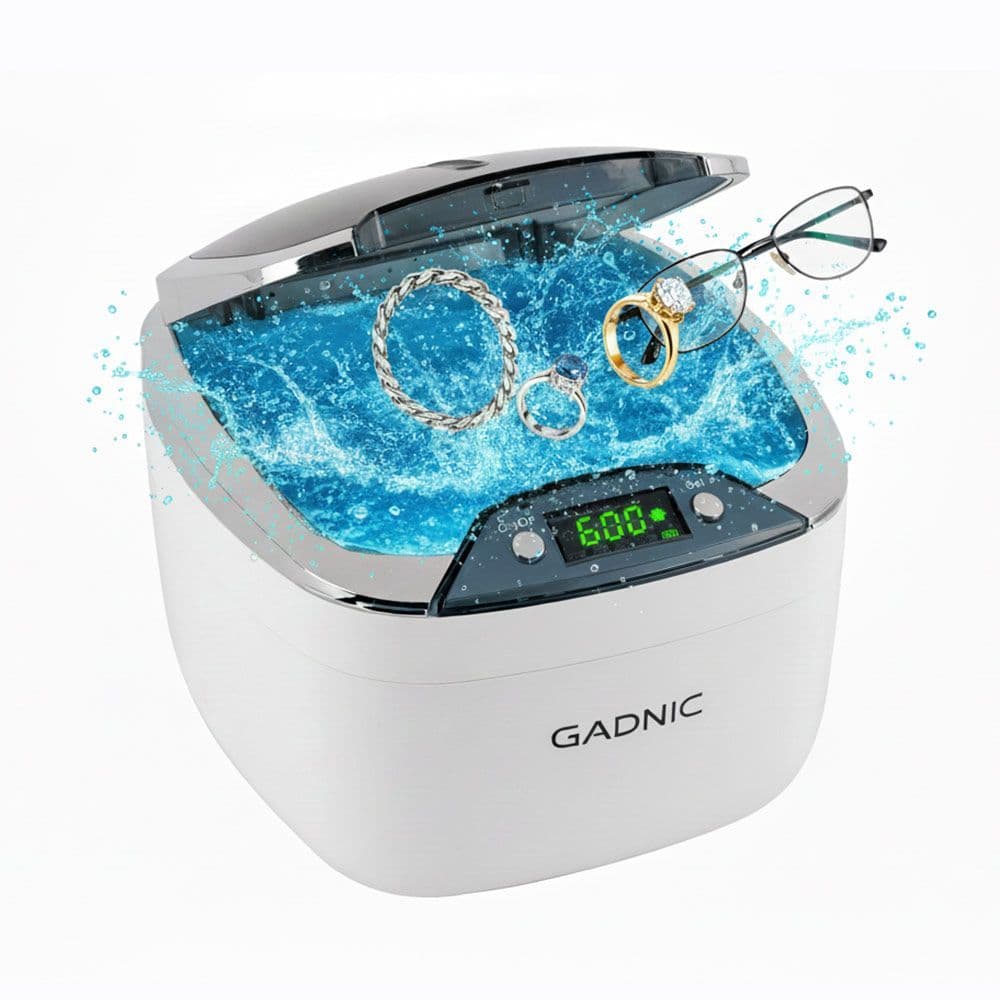 Batea Ultrasonido Gadnic Limpiador Ultrasonico Para Joyas 850 Ml 55 W Temporizador Digital 