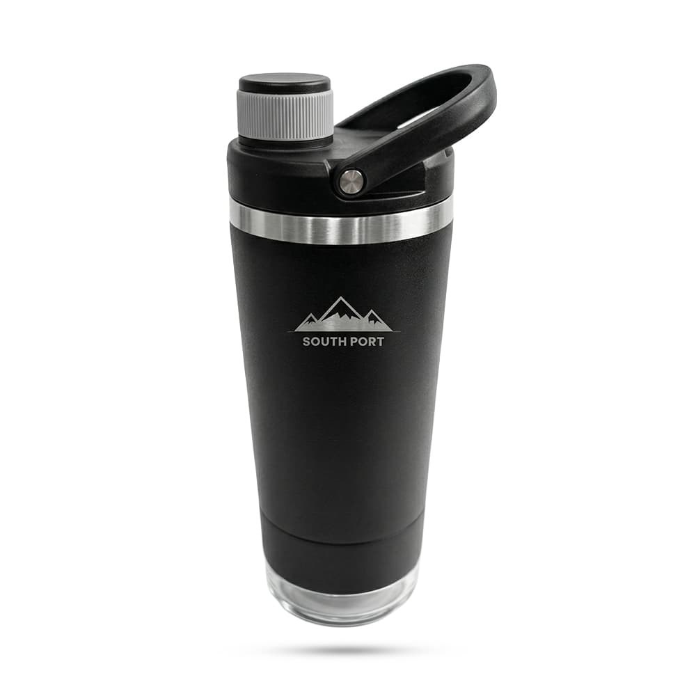 Botella Shaker SouthPort By Gadnic Termica Acero Inoxidable Con Compartimento