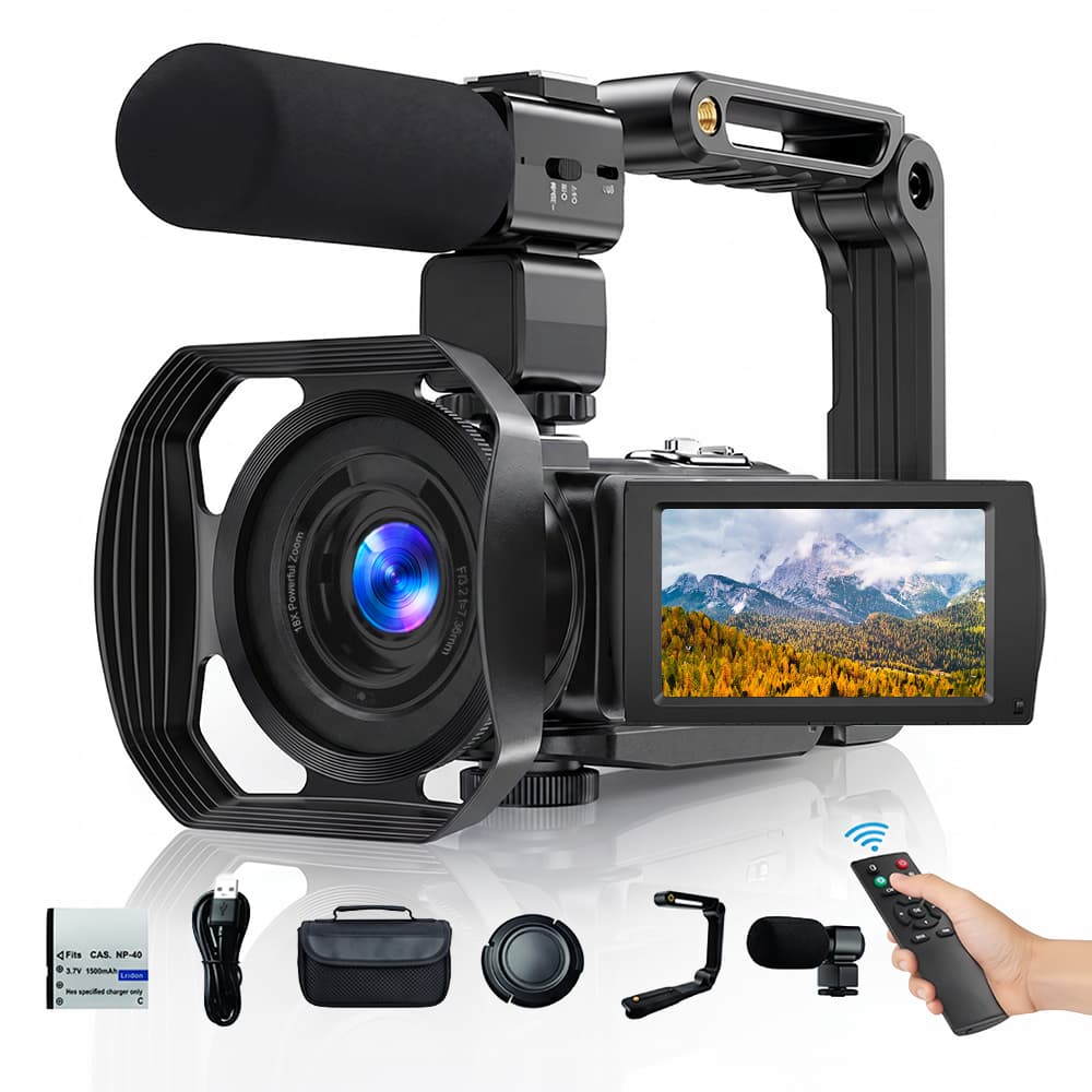 Cámara Filmadora 4K Gadnic Con Micrófono Y Estabilizador