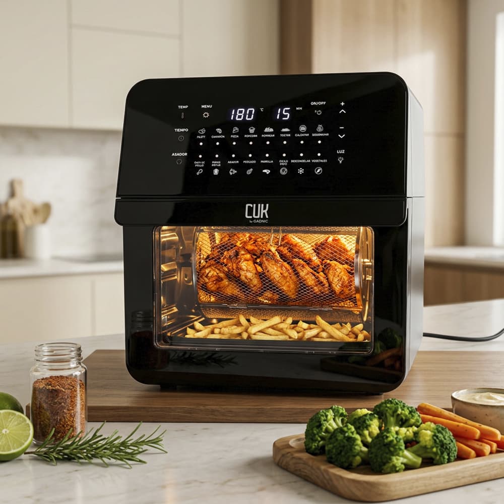 Freidora De Aire Gadnic 16L Plus Funcion Grill Horno Digital Multifuncion Sin Aceite