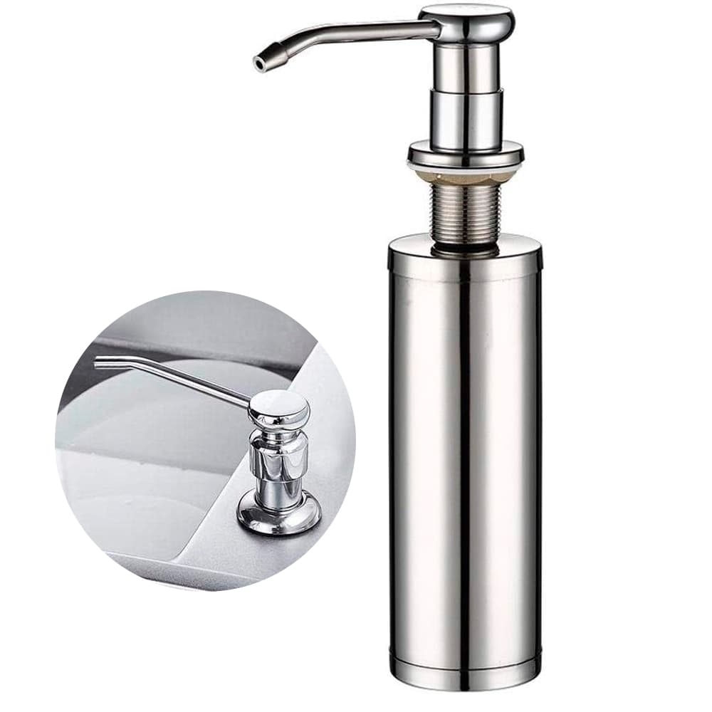 Dosificador De Detergente Gadnic De Acero Inoxidable Para Piletas Dispenser Jabón Liquido 
