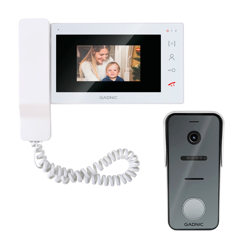 Kit Portero Gadnic Monitor IPS 4.3 Pulgadas Resolucion 480 x 272 Panel Exterior CMOS 600 TVL Vision Nocturna IP65 Intercomunicador Manos Libres Sistema 4 Hilos Apertura Remota