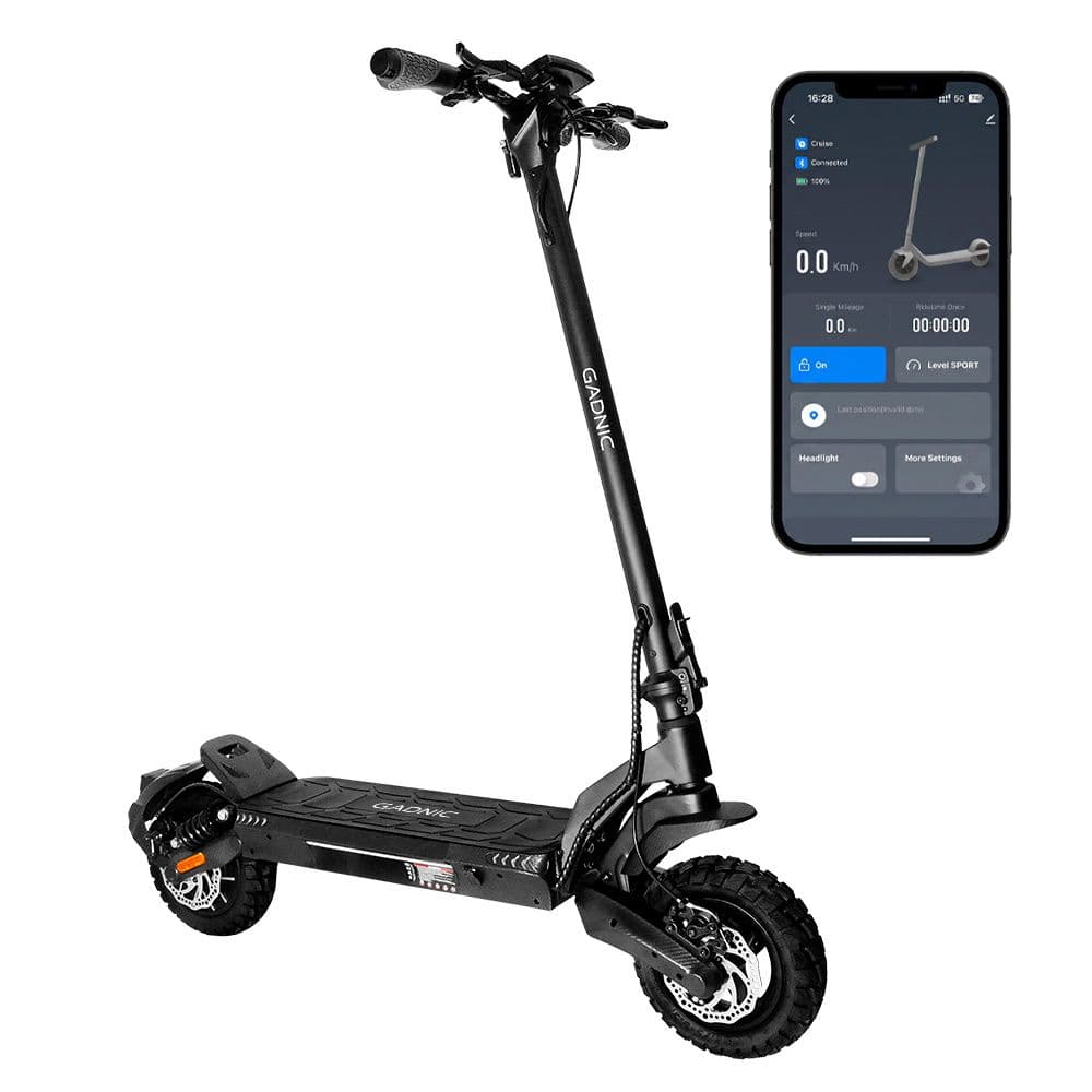 Monopatín Eléctrico Urbano Gadnic Suspensión Delantera Y Trasera Autonomía 40 km Motor 500W Velocidad 40 km/h