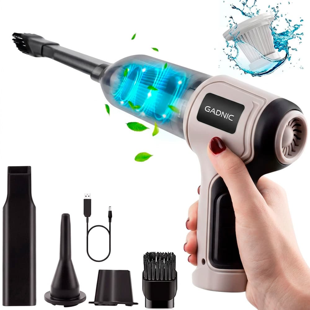 Aspiradora De Mano Inalámbrica Gadnic 80W Multiuso 4 En 1