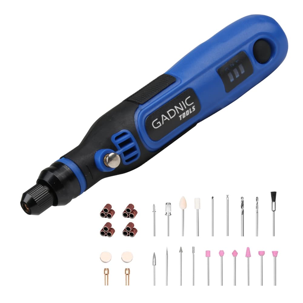 Mini Torno Inalámbrico Gadnic Roty 36 V Brocas