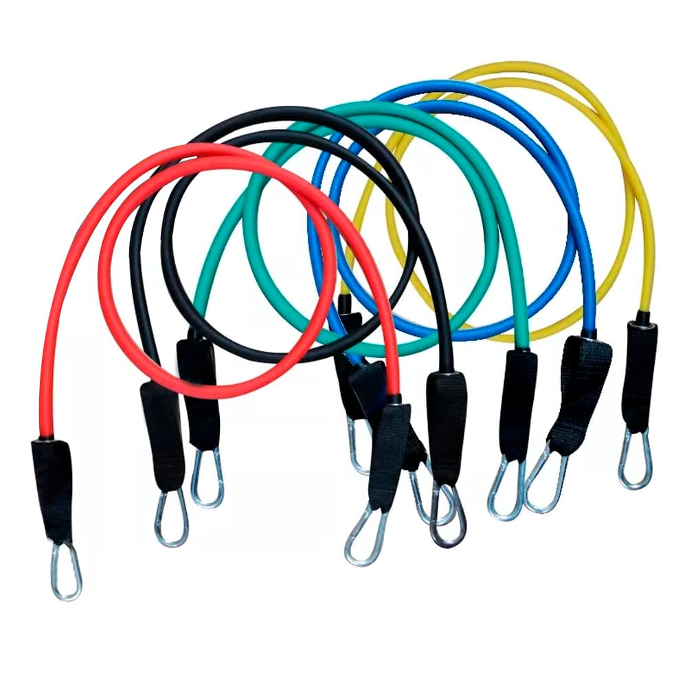 Bandas Elásticas Gadnic Kit x5 1.2mts 5 Intensidades Anclajes y Accesorios