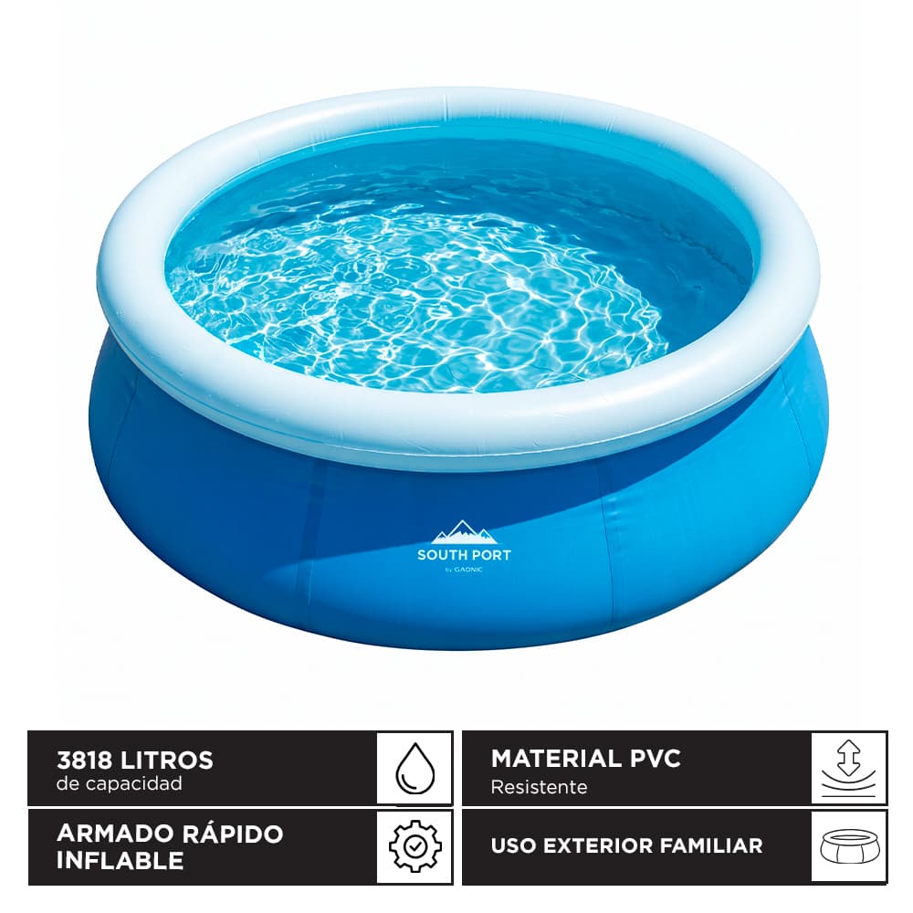 Pileta Inflable 3818L Southport by Gadnic Familiar PVC Resistente