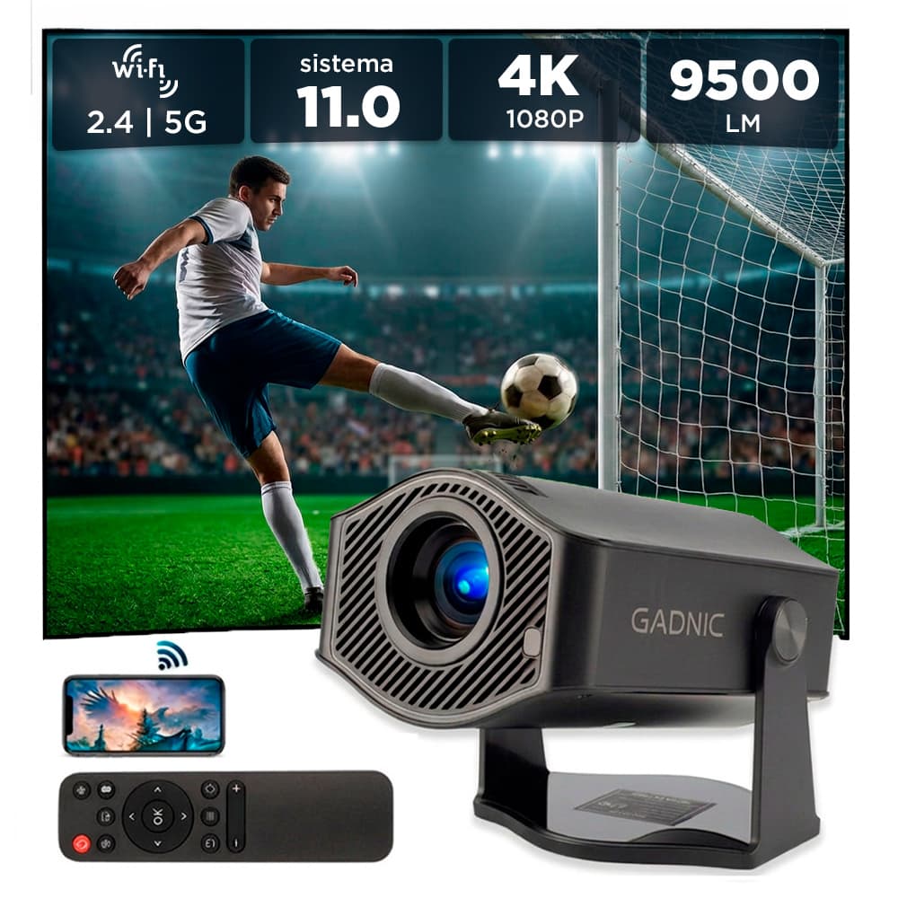 Proyector Gadnic Conexión Inalámbrica Portatil 9500lm HM-400 Pro
