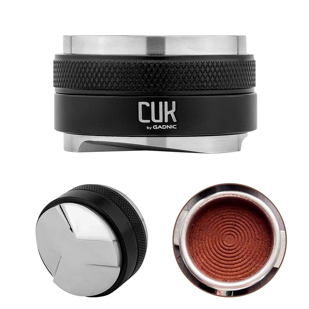 Tamper Distribuidor De Café Cuk By Gadnic Acero Inoxidable Base Compactadora Y Niveladora